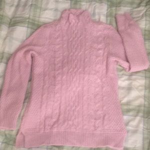 RALPH LAUREN CABLEKNIT  SOFT PINK SWEATER, PL